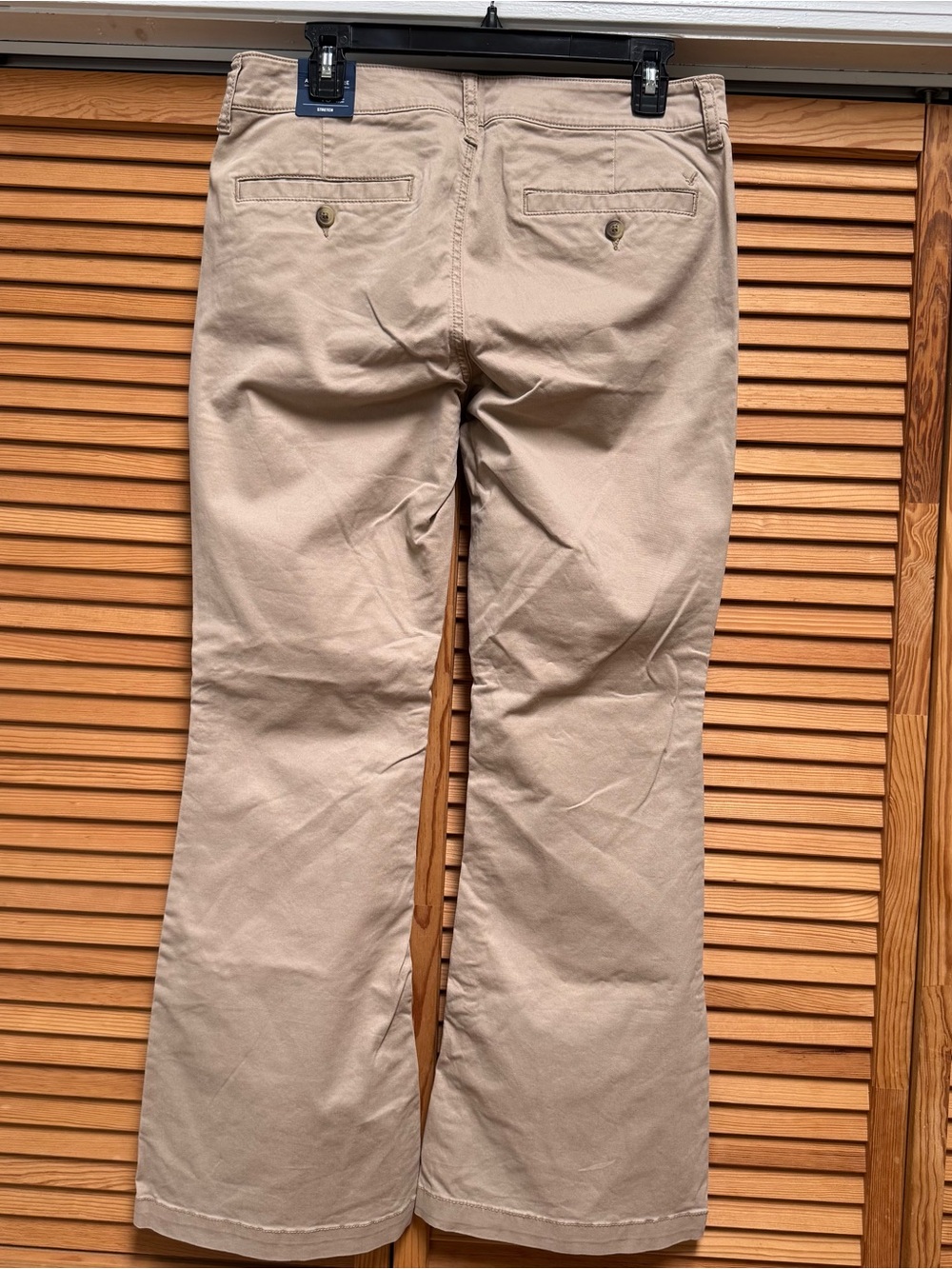 American Eagle Artist Flare Khaki Pants - Low Rise Stretch Size 10 NWT - Picture 2 of 10